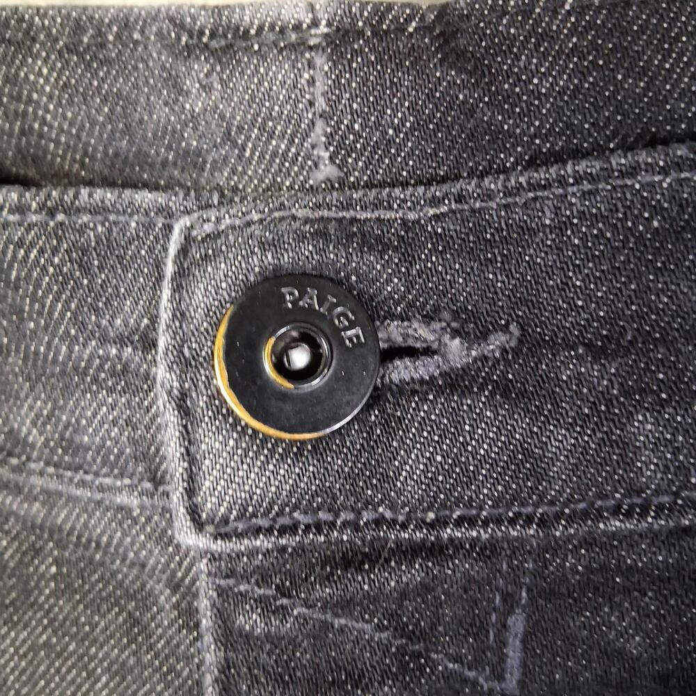 Paige Lennox Slim Straigh Jeans Mens 32x32 Black Wash Designer Denim Sample Tags - Picture 5 of 9